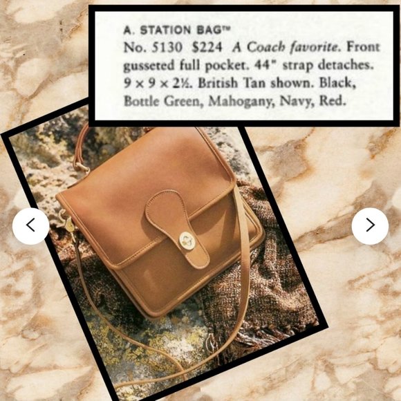 COACH Vintage Station Bag, #5130, Coach Red Leather Crossbody Bag - Picture 9 of 11